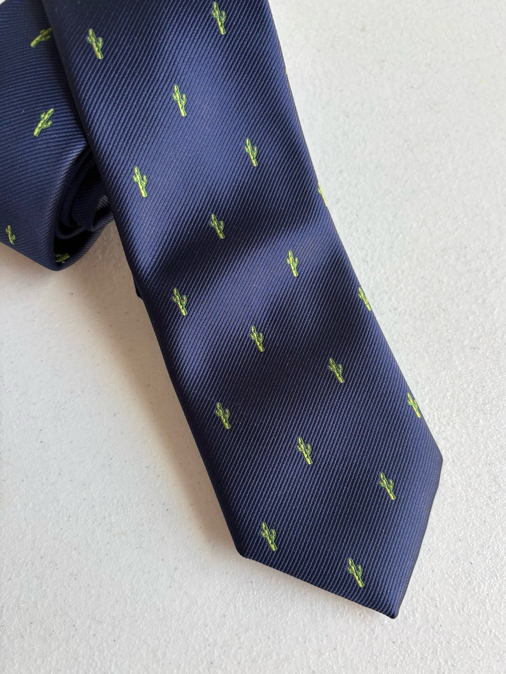 Child’s Necktie Navy blue with green cactus Gap Kids / Old Navy Arizona Desert
